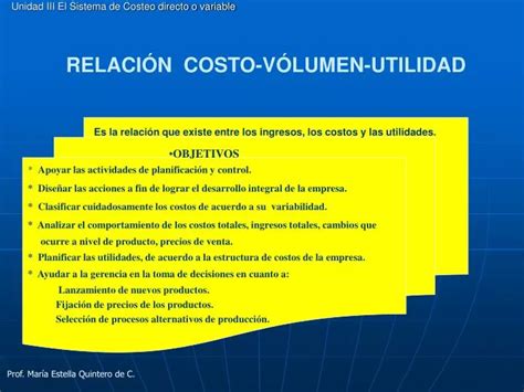 Ppt Relaci N Costo V Lumen Utilidad Powerpoint Presentation Free