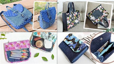 4 Old Jeans And Printed Fabric Ideas Diy Denim Bags And Wallet