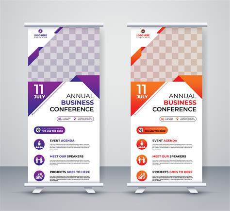 Conference Roll Up Banner Corporate Business Company Annual Seminar