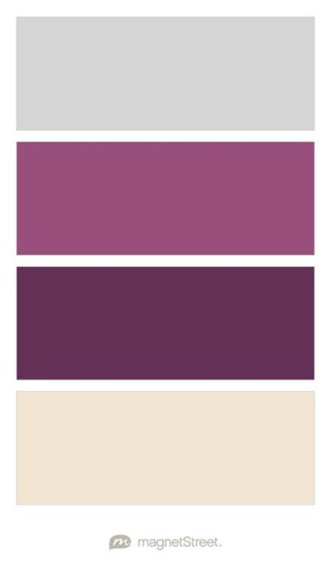 Silver Mulberry Eggplant And Champagne Wedding Color Palette