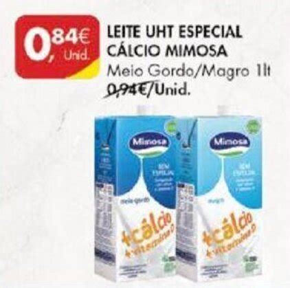 Promoção Leite UHT Especial Calcio Mimoda 1L em Pingo Doce