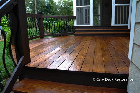 Raleigh NC Ipe Deck Cleaning Staining And Restoration Completed