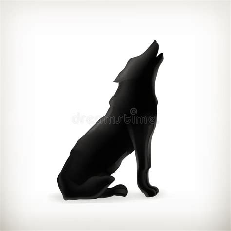 Wolf silhouette stock vector. Illustration of black, nature - 26886462