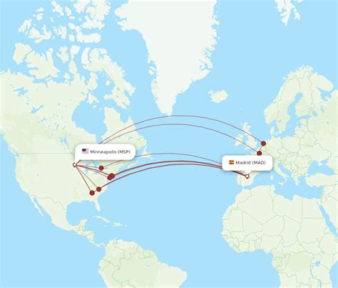 All Flight Routes From Madrid To Minneapolis Mad To Msp Flight Routes