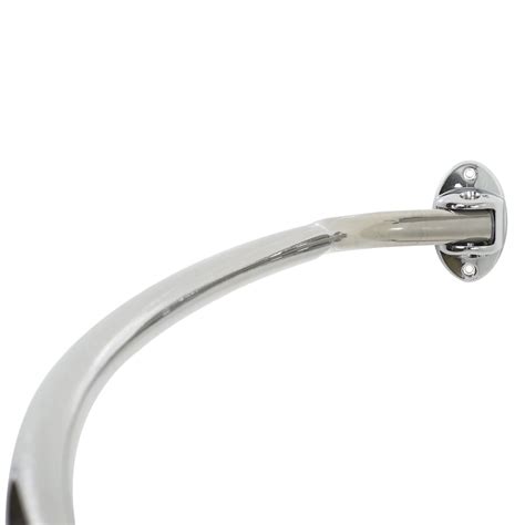 Zenith 72-in Stainless Steel Curved Adjustable Shower Curtain Rod at ...