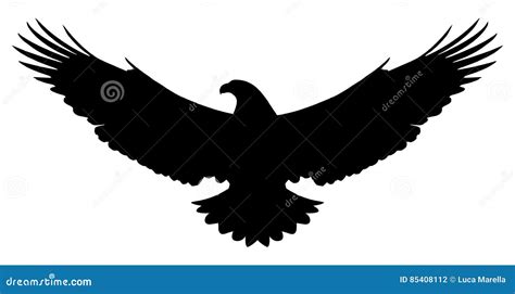 American Eagle Silhouette Stock Vector Illustration Of Defense 85408112