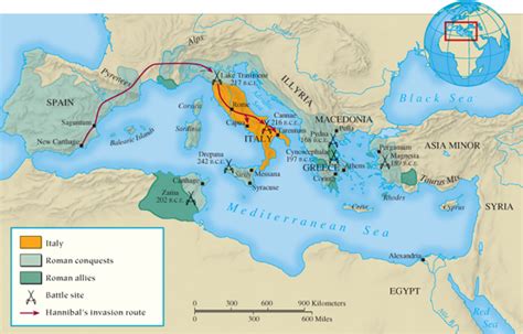 Kent Hare Hist Ch Map Roman Conquests In The Mediterranean