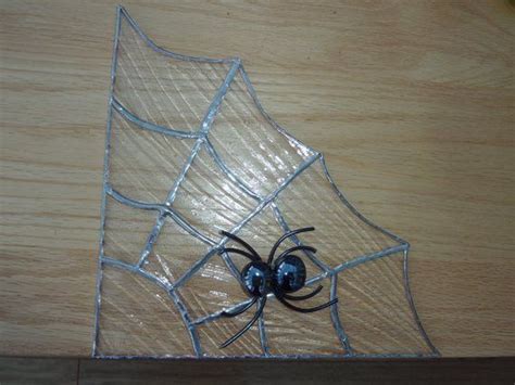 Spider S Web And Spider Made From Stained Glass To Fit In Etsy