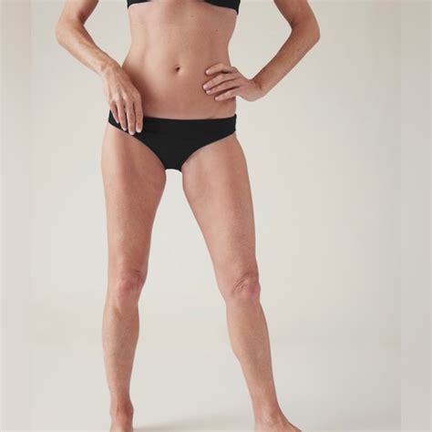 Athleta Swim Nwt Athleta Black Clean Medium Bikini Bottom Large