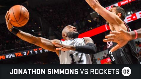 Jonathon Simmons Highlights Pts Ast Dunk Vs Rockets