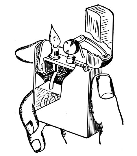 Vintage Lighter Cutaway Coloring Page Colouringpages