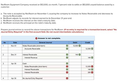 Solved RecRoom Equipment Company Received An 12 000 Chegg