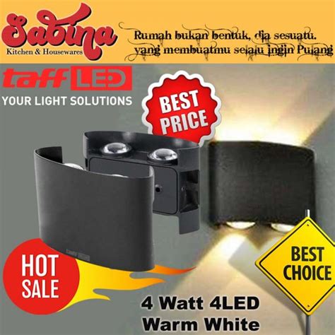 Jual Lampu Dinding Hias Dekorasi Indoor Outdoor Lamp 4W 4 LED Warm