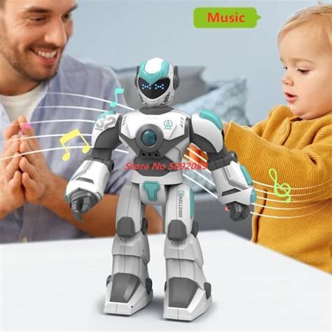 Bleu Robot intelligent à commande vocale 40CM pour enfant animal