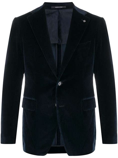 Tagliatore Velvet Single Breasted Blazer 507 Lookastic