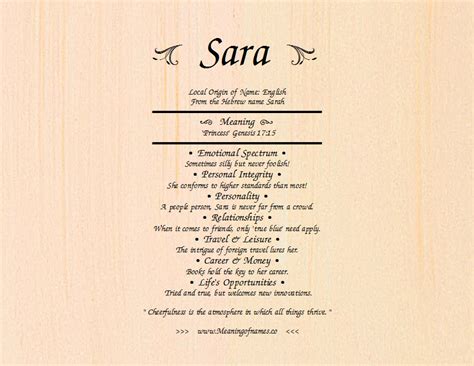 Sara - Meaning of Name