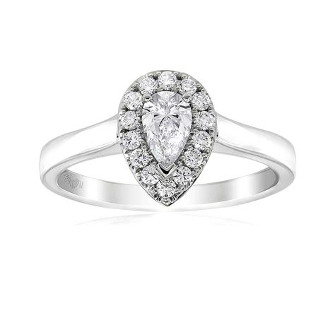 Aura 0 30ct Pear Cut Dsi1 Diamond Engagement Ring Gerard Mccabe 556315