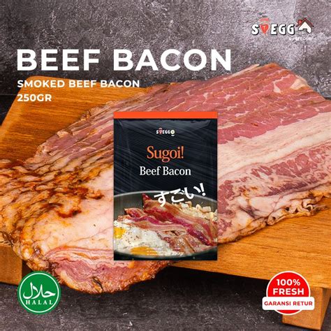 Jual Smoked Beef Bacon Gr Sugoi Beef Bacon Sapi Halal Daging Asap