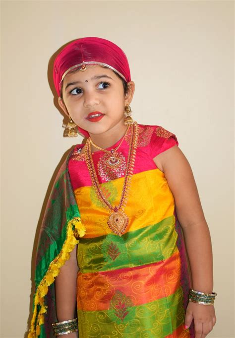 Kodagu Style Sareecoorg Style Saree Wearing Kids Saree Kids Dress