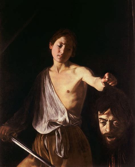 Caravaggio The David With The Head Of Goliath Abc Fine Art