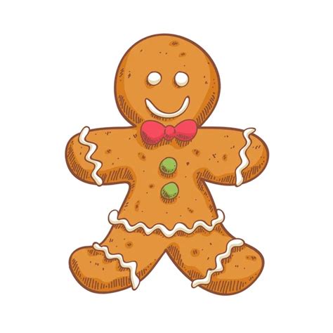 Vector Gingerbread Cookie Cartoon ⬇ Vector Image By © Dmstudio Vector