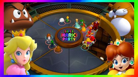 Super Mario Party Minigames Peach Vs Monty Mole Vs Daisy Vs Goomba