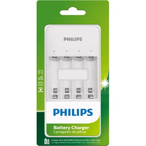 Carregador Original Da Philips Carrega Pilhas Palito Aaa E Pequena Aa