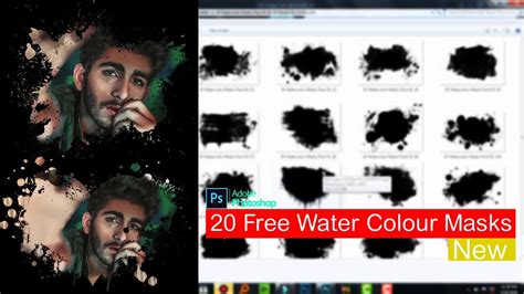 20 Watercolor Masks Pack 01 How To Use Mask In Photoshop