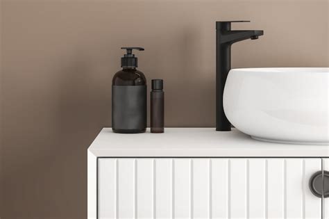 Premium Photo D Render An Wooden Vanity Counter With White Ceramic