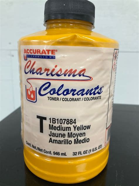 Accurate Charisma Colorants Paint Tint Toner T 1B107884 Medium Yellow