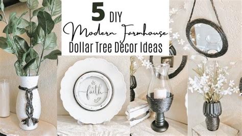 DIY DOLLAR TREE MODERN FARMHOUSE DECOR BLACK AND WHITE MODERN DECOR