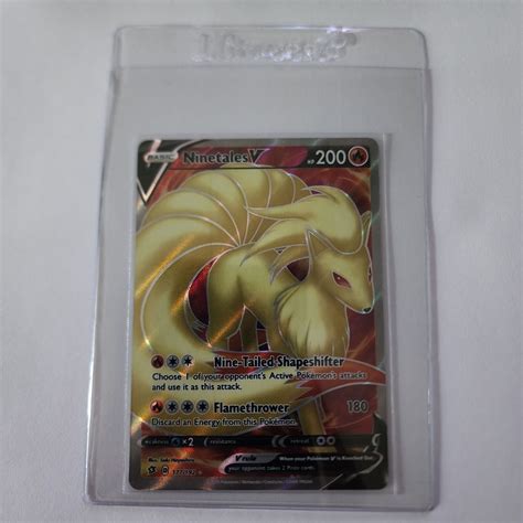 Pokémon TCG Ninetales V Rebel Clash 177 192 Holo Full Art Ultra Rare eBay