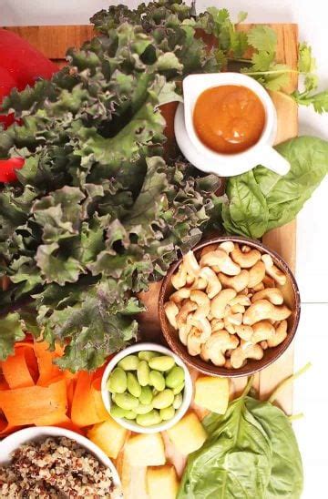 Thai Cashew Salad W Peanut Sauce My Darling Vegan