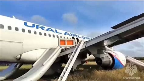 Ural Airlines Airbus With 159 Passengers Onboard Lands In A Field In