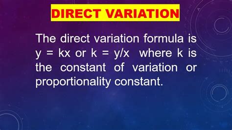 Direct Variation: Equation, Graph, Formula, and Examples | Direct ...