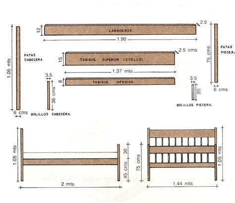 Muebles Domoticos Como Se Hace Una Cama En Madera Partes Medidas Y