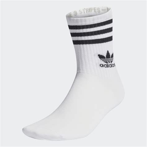 Adidas Mid Cut Crew Socks 3 Pairs White Adidas UAE