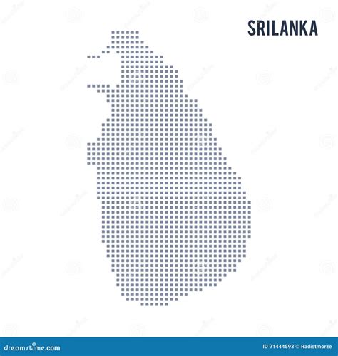 Sri Lanka Set Isolated Sri Lanka Architecture On White Background