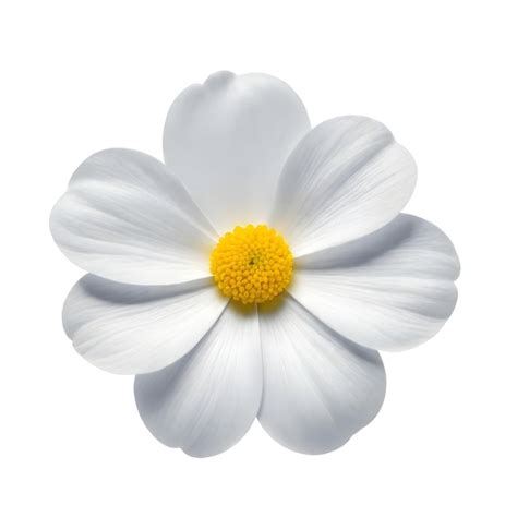 A White And Yellow Flower With A Yellow Center Premium Ai Generated Image