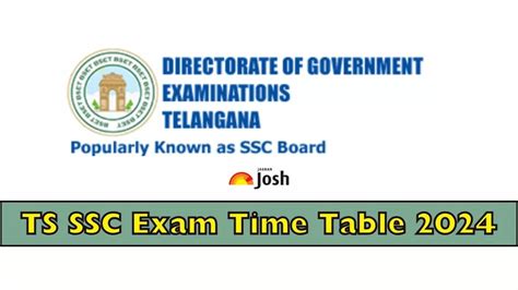 Ts Ssc Exam Date 2024 Telangana Board Class 10th Time Table And Exam