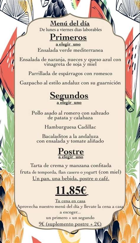 Carta Del Restaurante La Gloria Del Montera Madrid