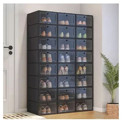 Set Cajas Organizador De Zapatos Negro Sodimac Falabella