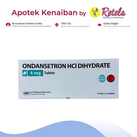 Jual Ondansetron 4mg Box 30 Tablet Mahakam Shopee Indonesia