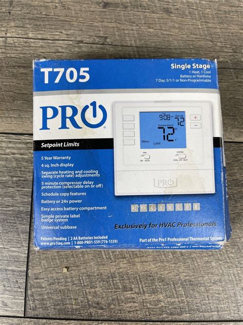 Pro1 1 T705 Thermostat Brand New In Box 689076824361 Ebay