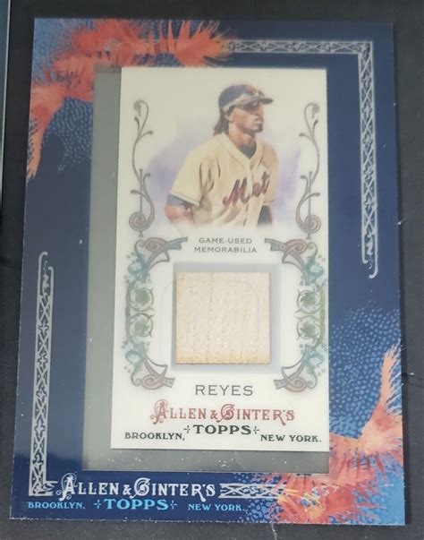 2011 TOPPS ALLEN GINTER JOSE REYES FRAMED SP GAME USED BAT RELIC