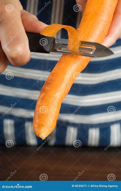 Peeling Carrot Stock Image Image Of Occupation Healthy 8235471