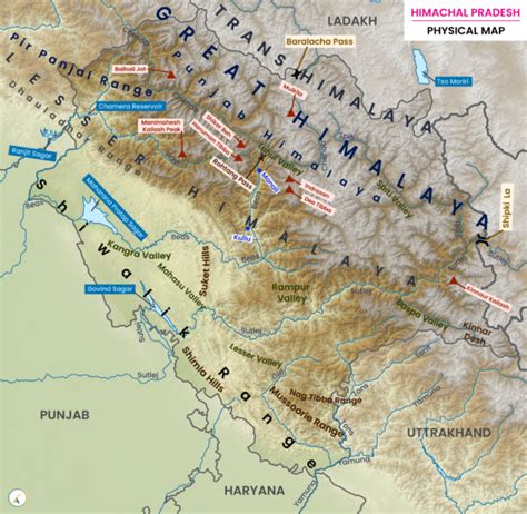 Himachal Pradesh Map Upsc