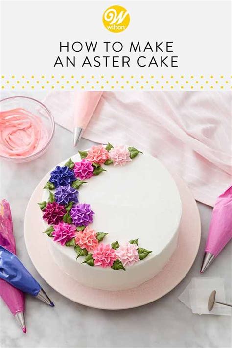 How To Pipe A Buttercream Aster Flower Wilton Cake Decorating Tips