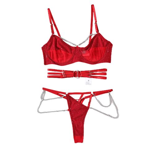 Odeerbi Womens Lingerie Set 2024 Valentines Day European And American