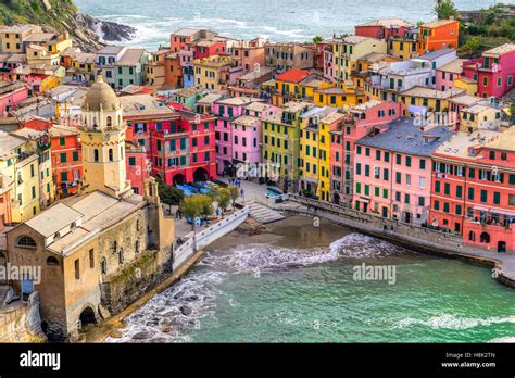 Vernazza Fishing Village Seascape In Five Lands Cinque Terre National